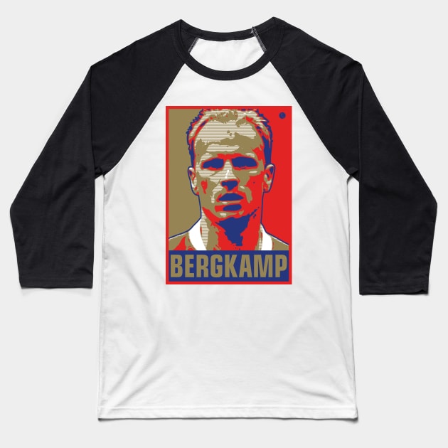 Bergkamp Baseball T-Shirt by DAFTFISH